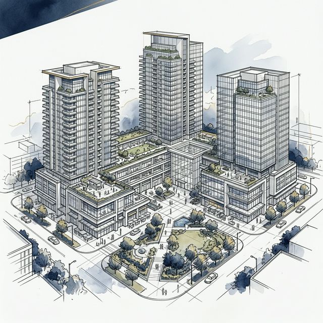 Architectural Blueprint Sketch